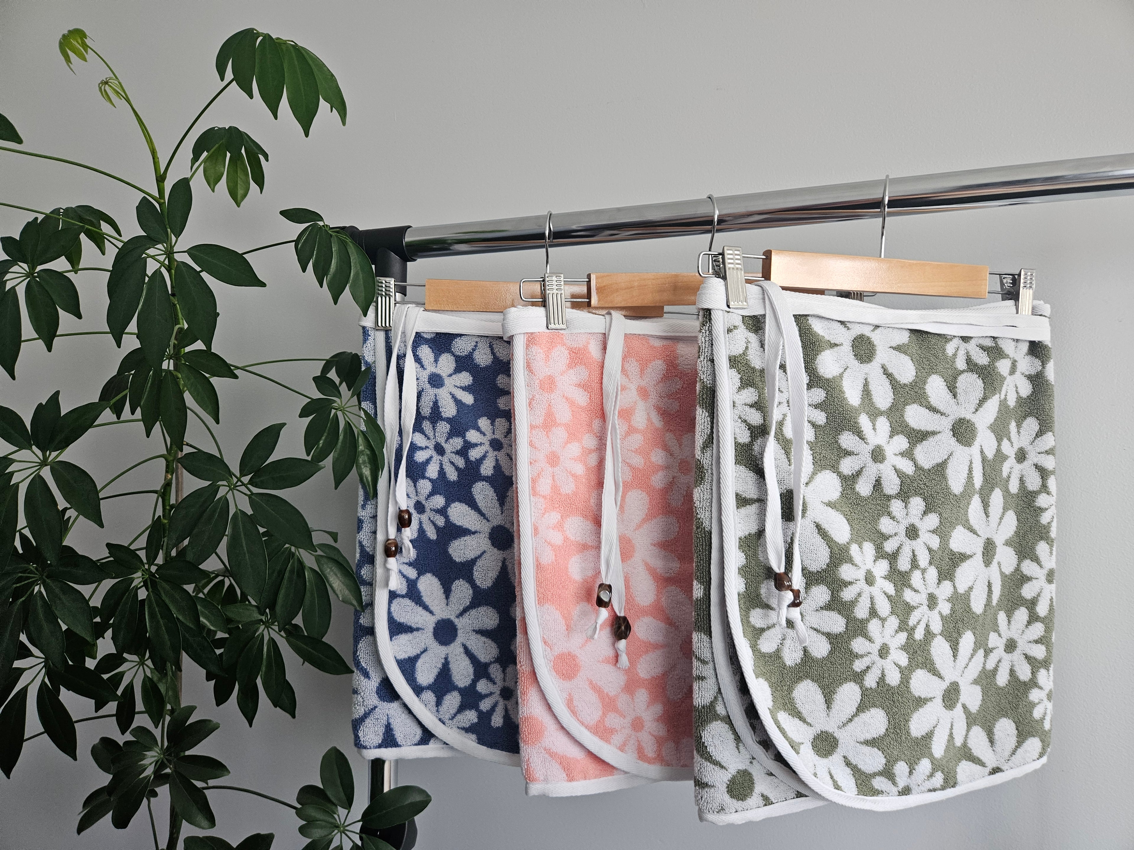 Towel Wrap - Daisy Blue
