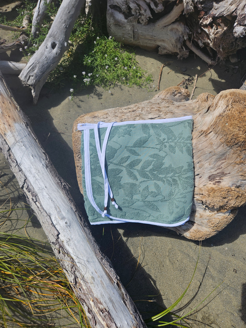 Towel Wrap - Flowers Sage
