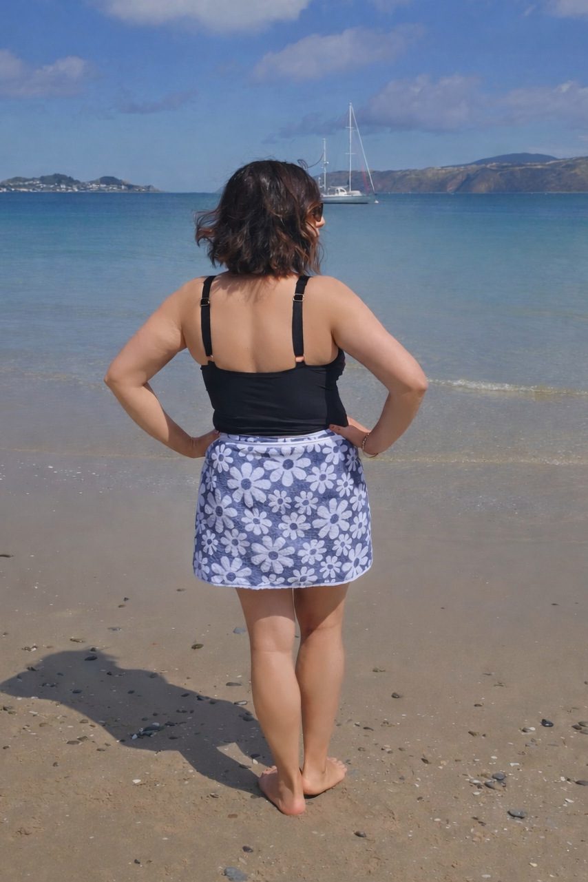 Towel Wrap - Daisy Blue