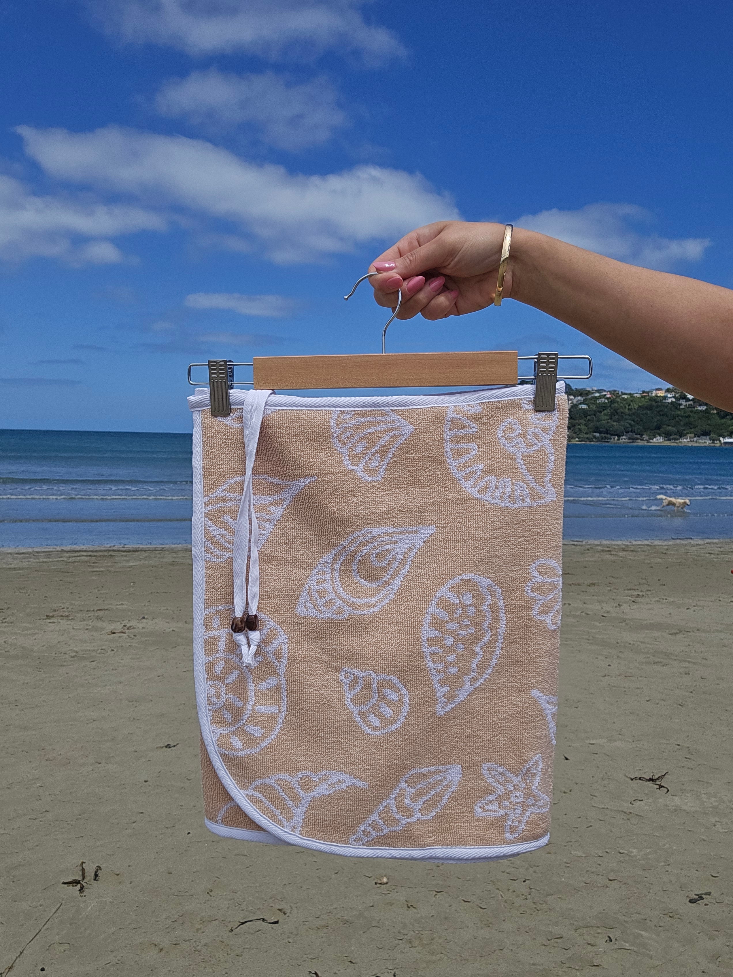 Towel Wrap - Shells Beige