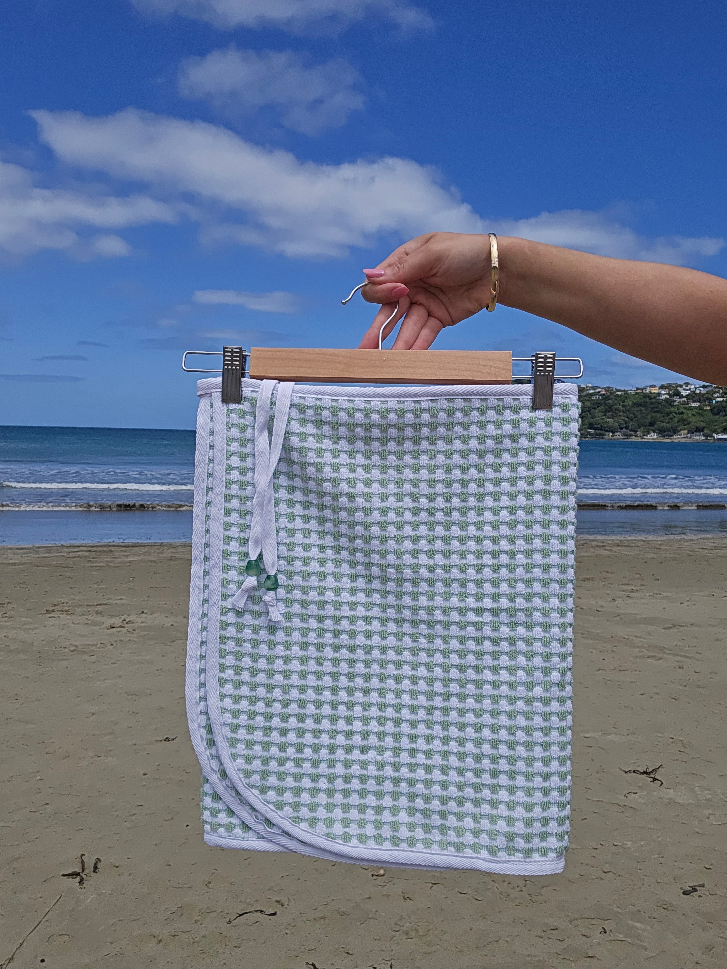 Towel Wrap - Spots Green