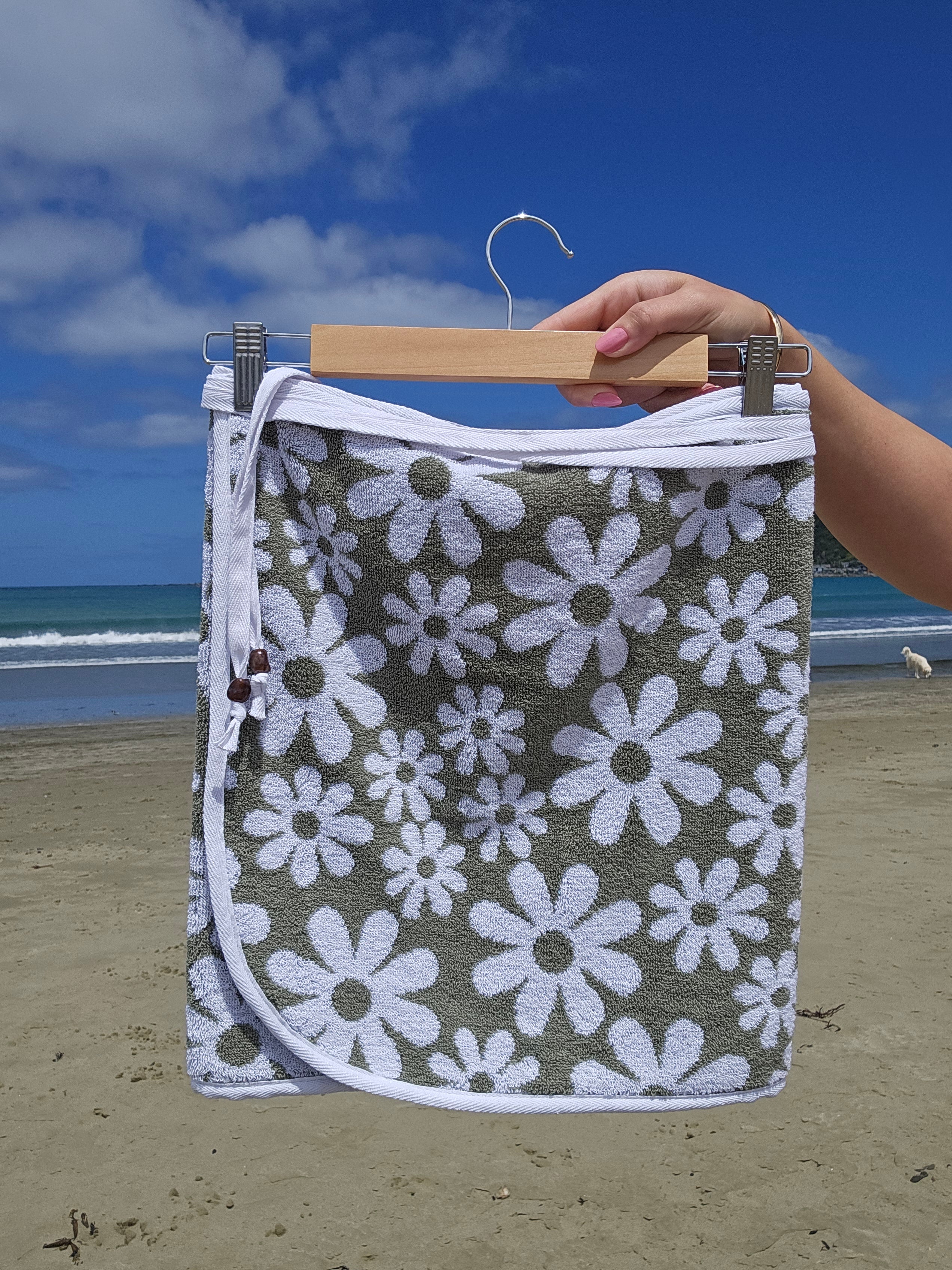 Towel Wrap - Daisy Green