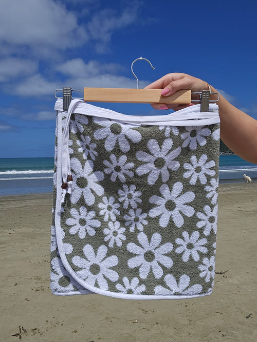 Towel Wrap - Daisy Green