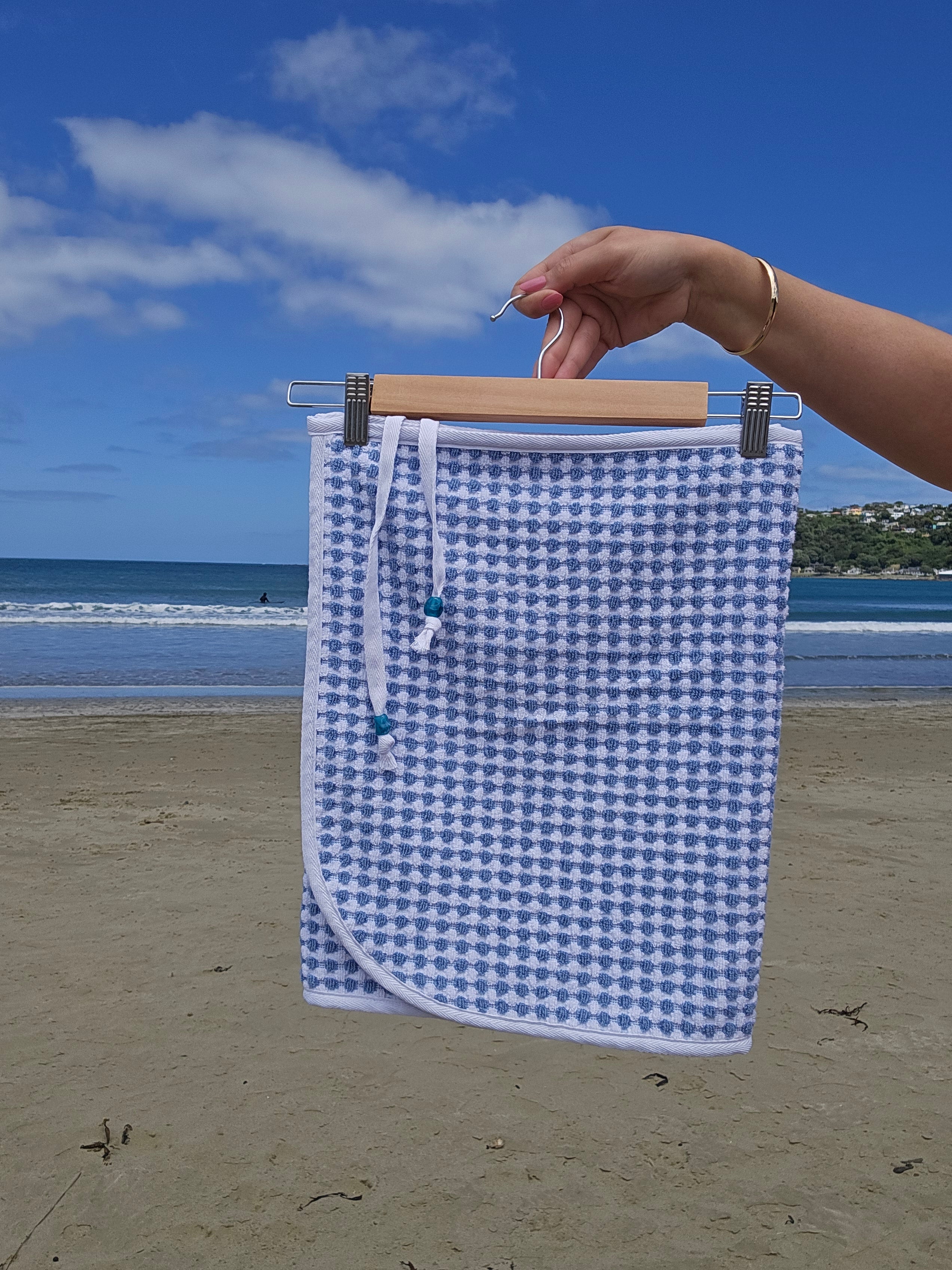 Towel Wrap - Spots Blue