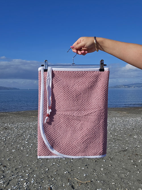 Towel Wrap - Diamonds Pink