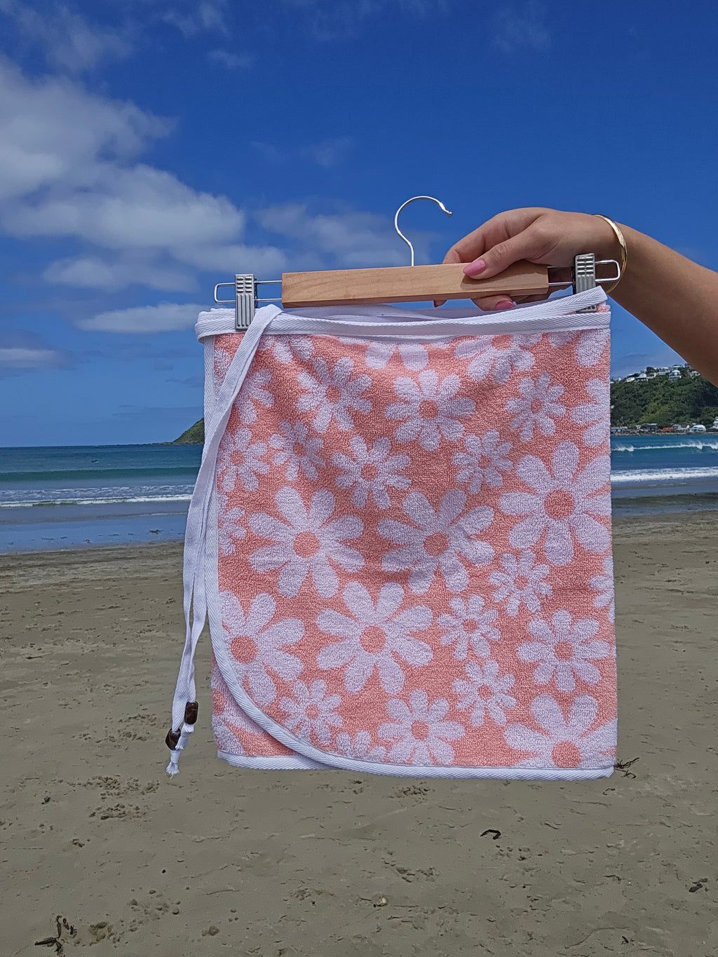 Towel Wrap - Daisy Pink