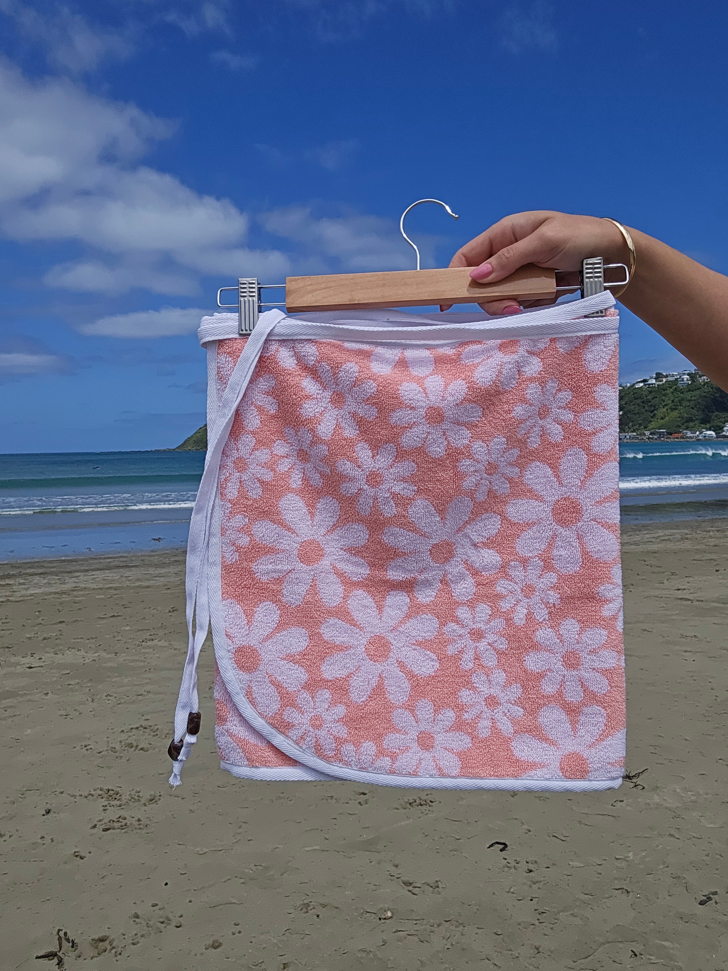 Towel Wrap - Daisy Pink