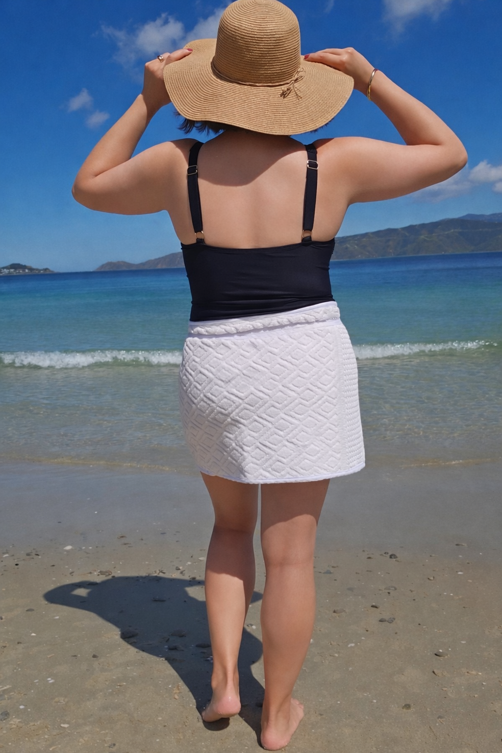 Towel Wrap - Mix Pattern White