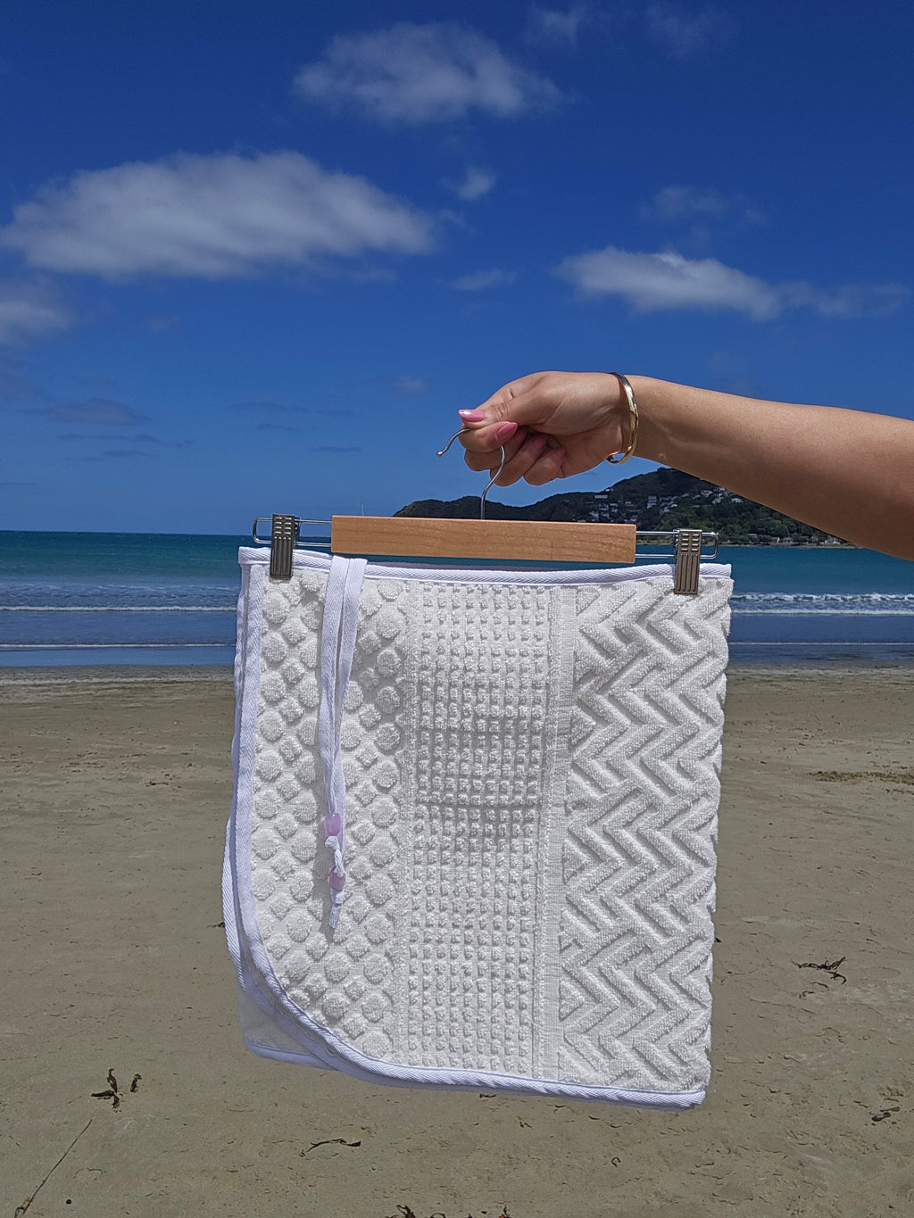 Towel Wrap - Mix Pattern White