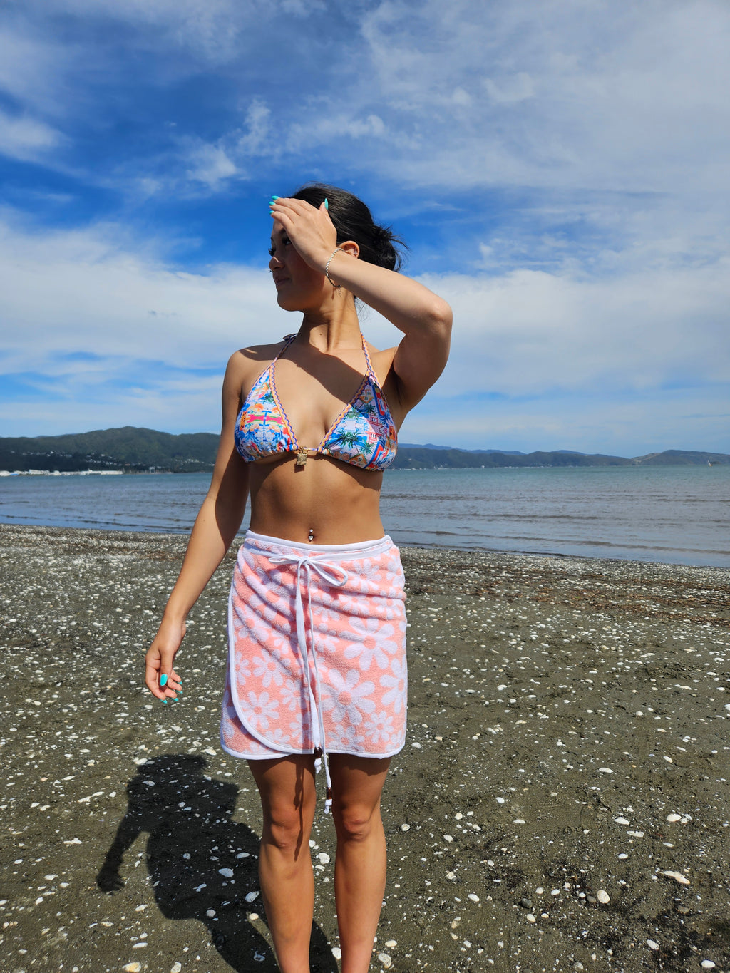 Towel Wrap - Daisy Pink