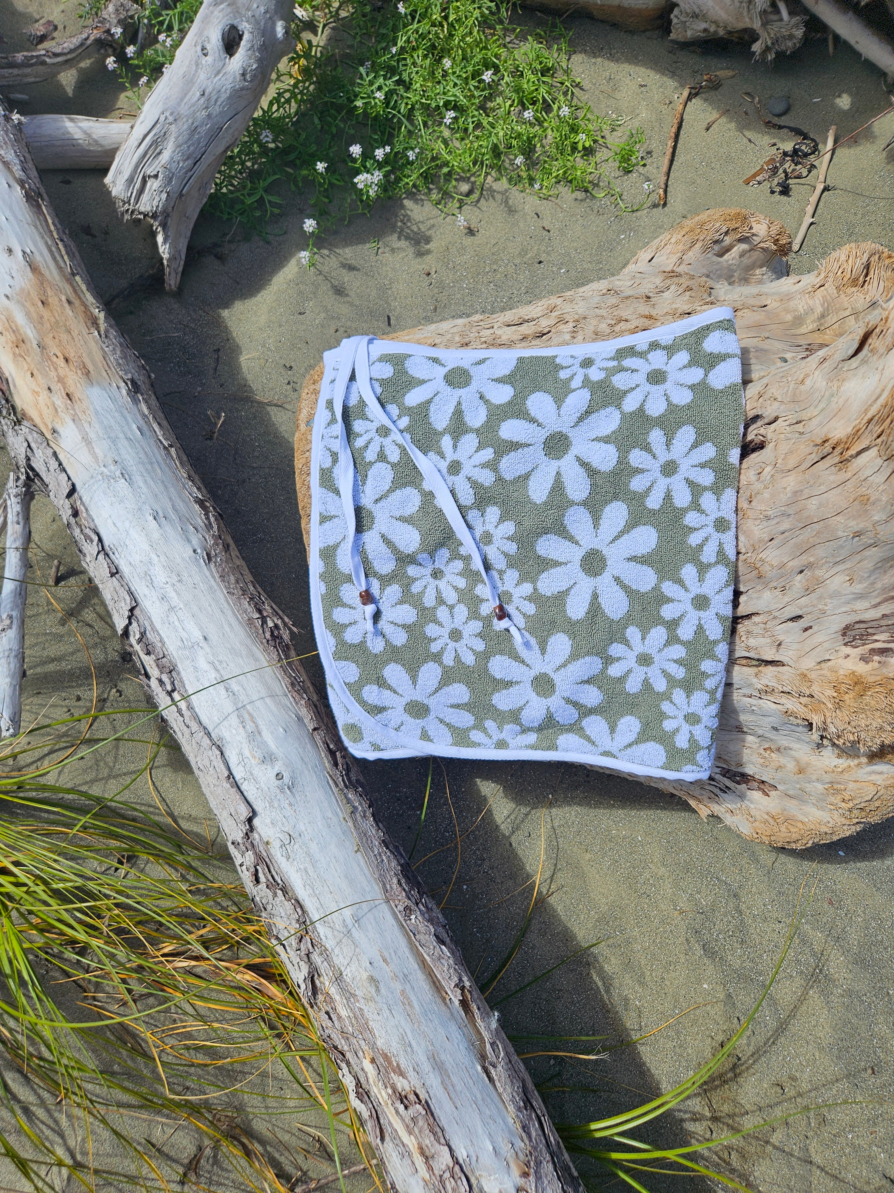 Towel Wrap - Daisy Green