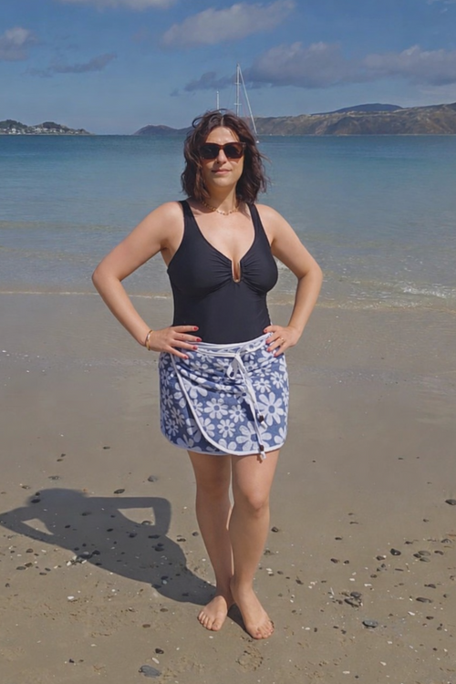 Towel Wrap - Daisy Blue