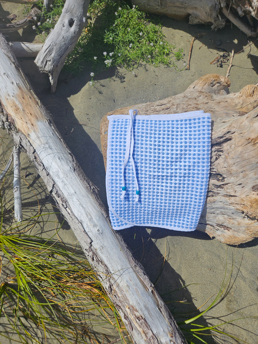 Towel Wrap - Spots Blue