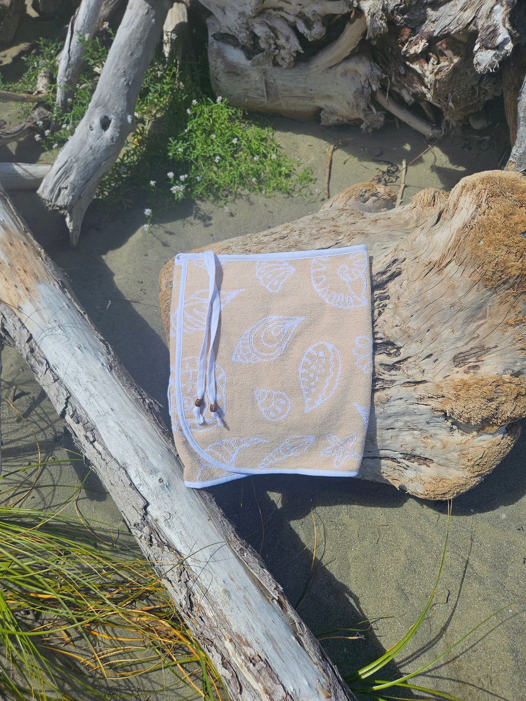 Towel Wrap - Shells Beige