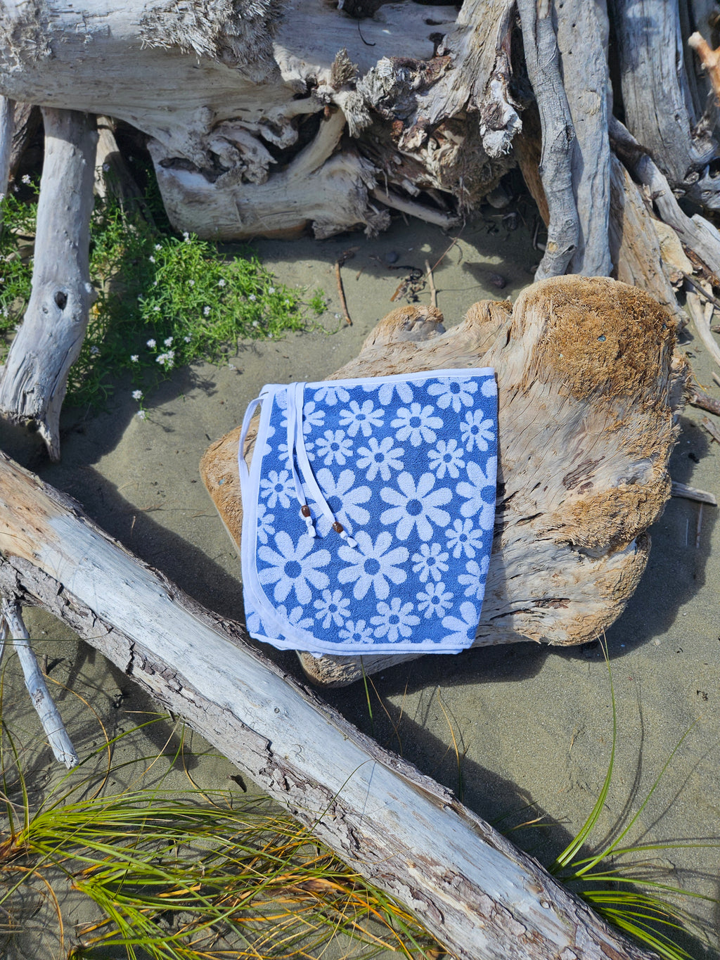 Towel Wrap - Daisy Blue