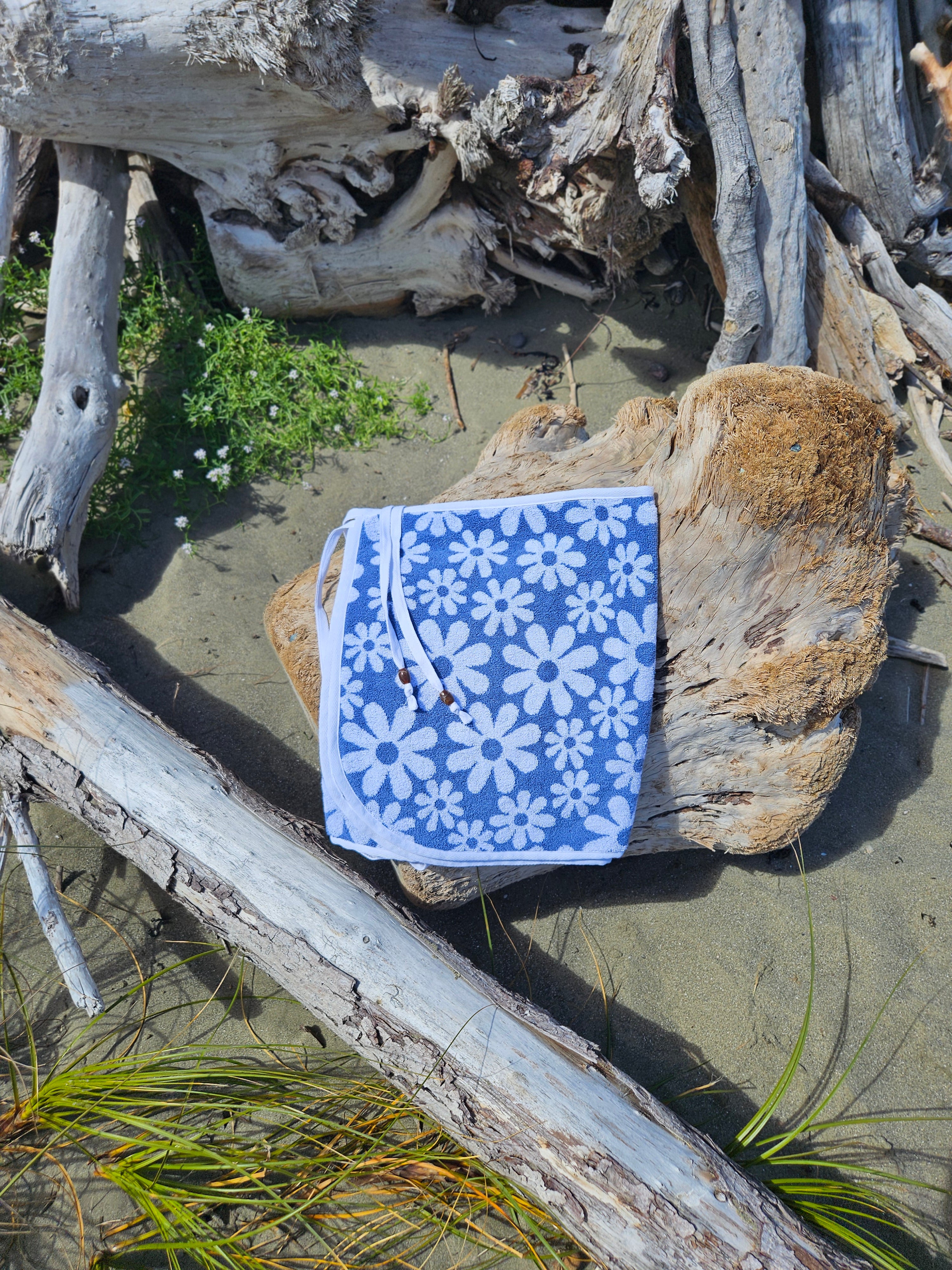 Towel Wrap - Daisy Blue