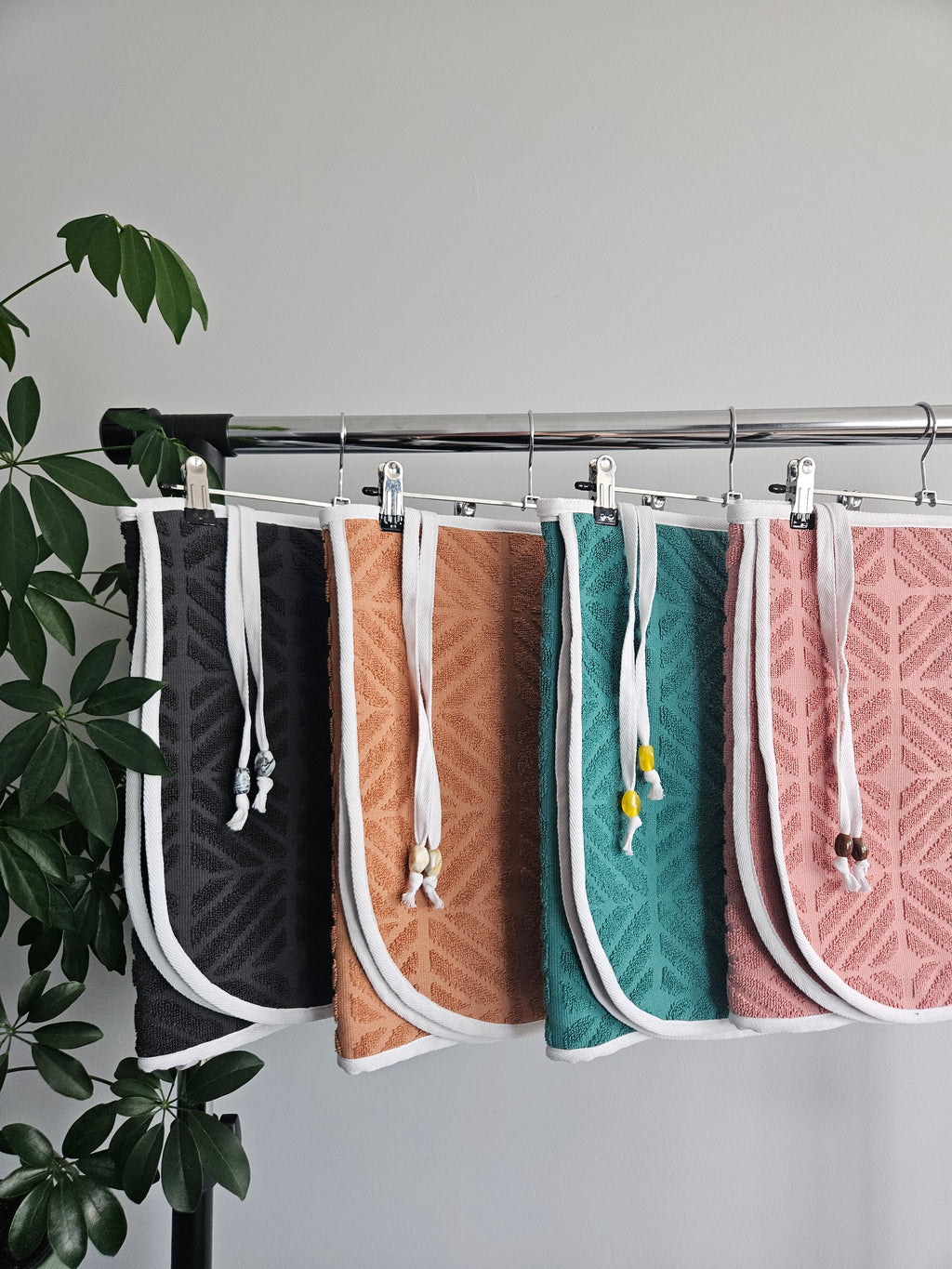 Towel Wrap - Geometric Emerald