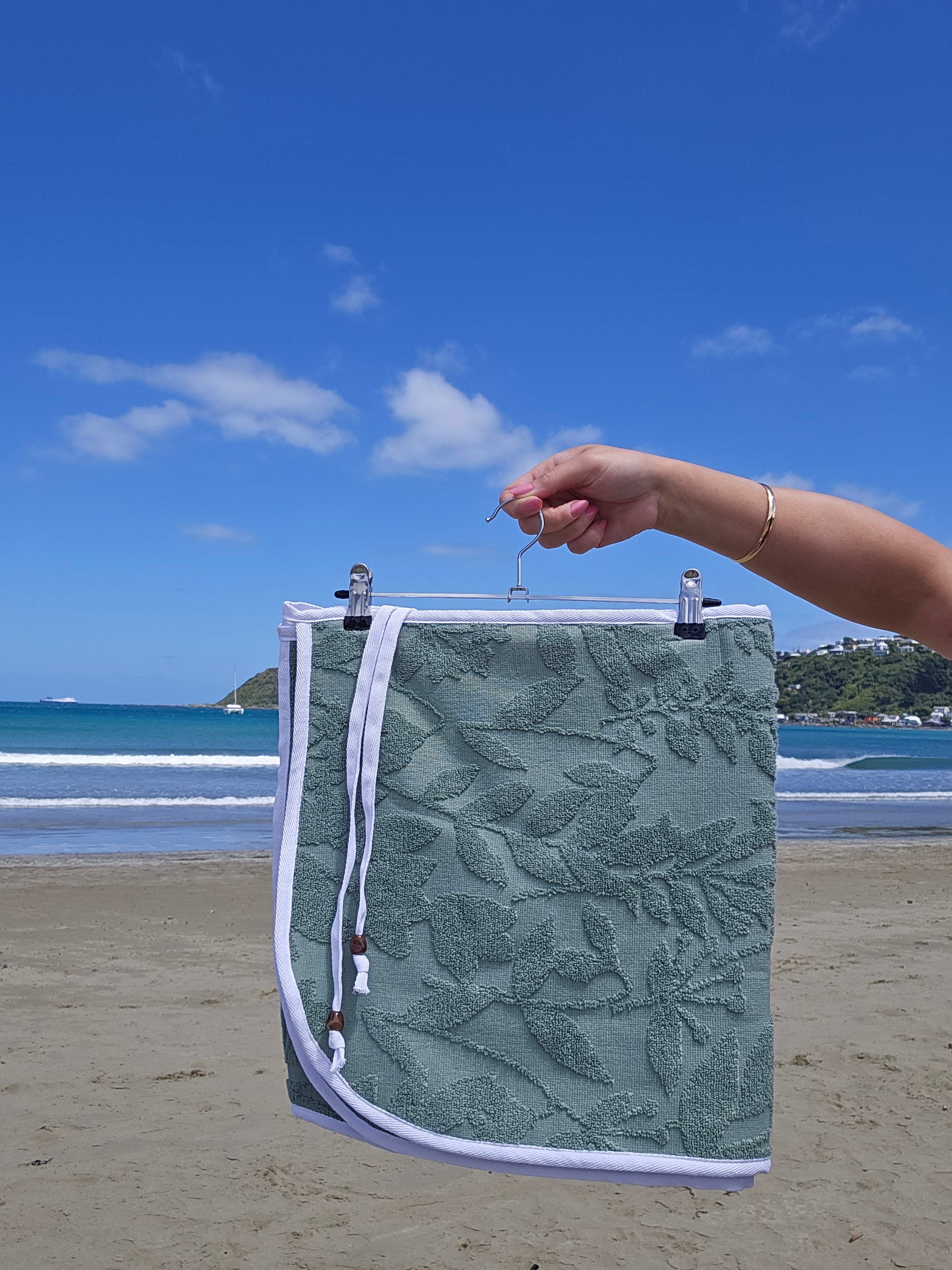 Towel Wrap - Flowers Sage